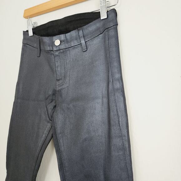 Koral Coated Skinny Legging Jean Gunmetal Metallic Mid Rise Stretch 26 - Picture 6 of 10